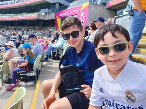 Jacob Rowe and his brother Daniel at the cricket