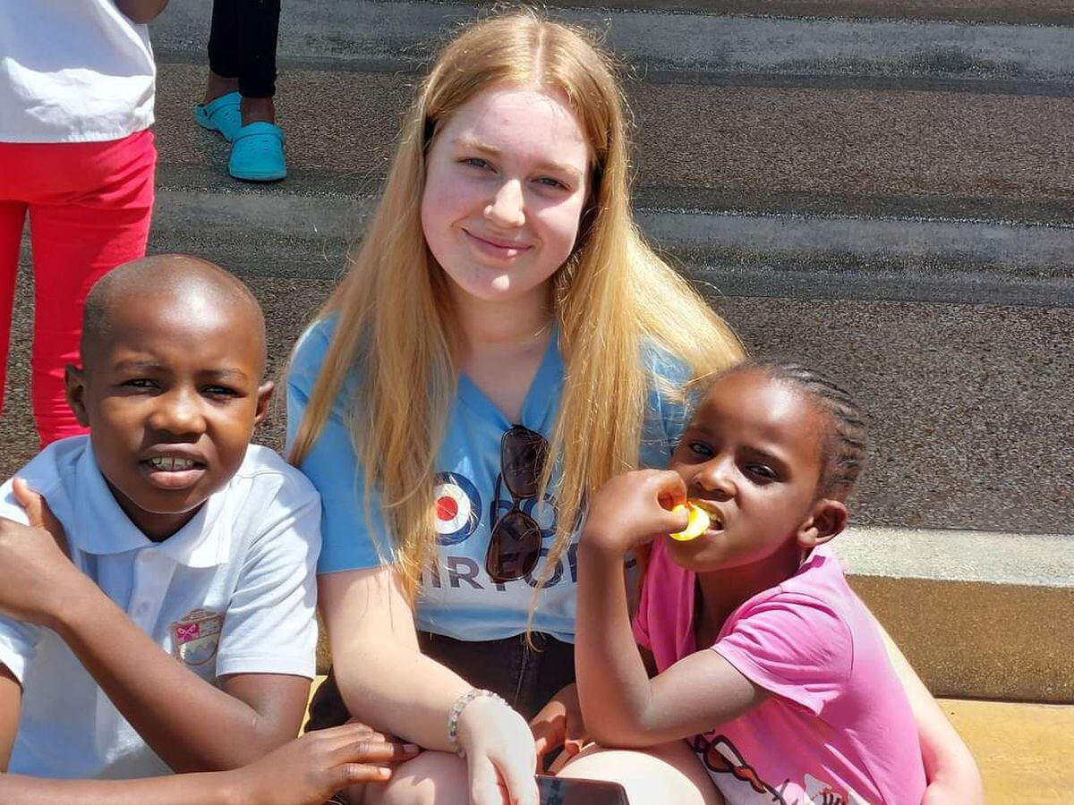 Charlotte Hope on her visit to Kenya last year 