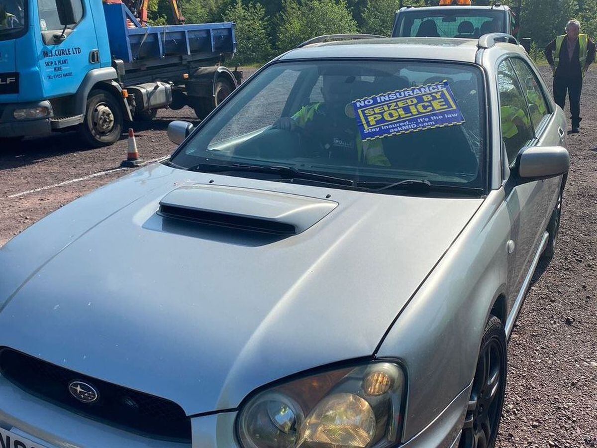 A car seized by officers. Photo: Telford Police