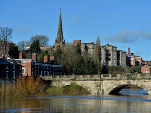 High water levels in Shrewsbury earlier this year