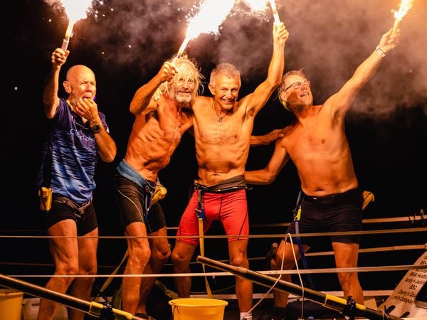 The Wrekin Rowers completed their Atlantic challenge in 40 days, 12 hours, and 33 minutes. Picture: Penny Bird for Atlantic Campaigns