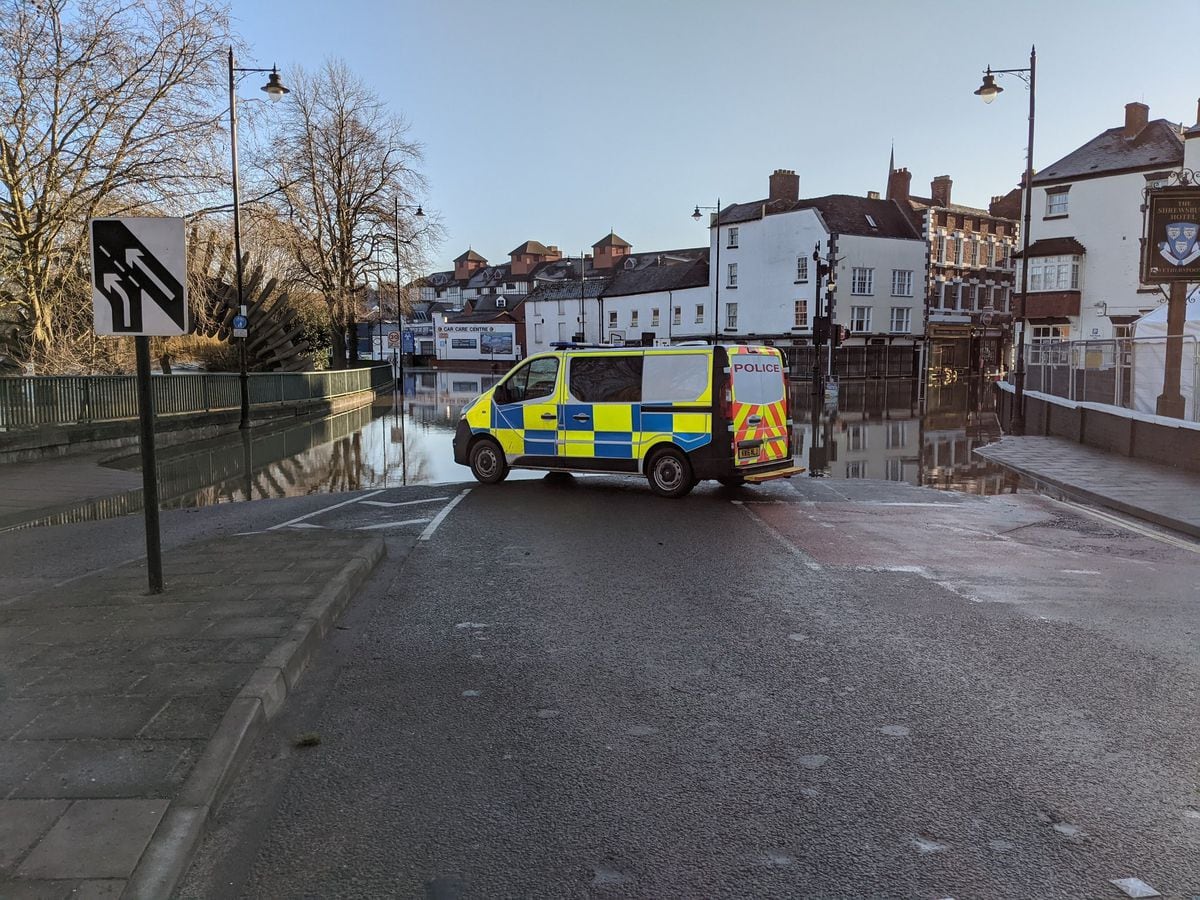 Flooding in Shrewsbury. Photo: Rory Smith.