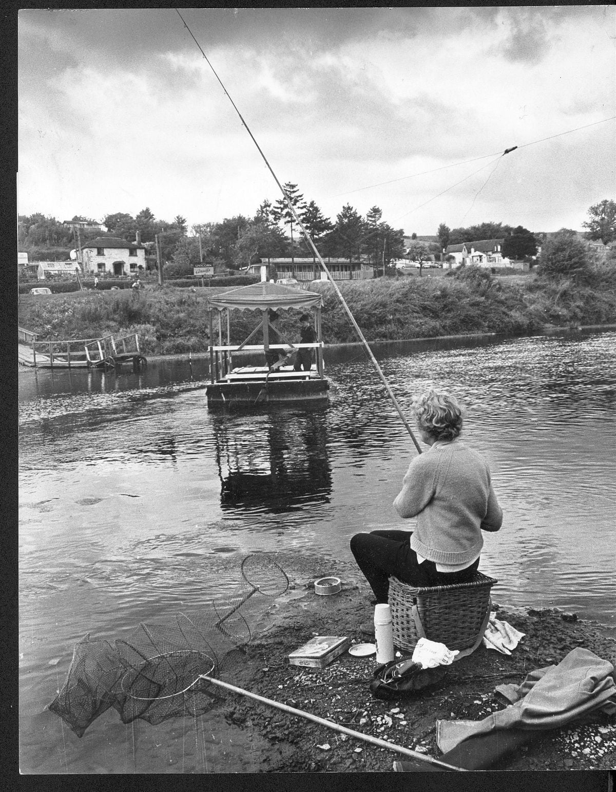The River Severn, a magnet for anglers from the Black Country – this picture was taken at Hampton Loade in October 1964