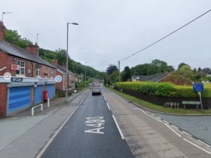 A police cordon was in place on the A483 in Pant. Photo: Google