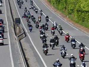 Bikers make their way down the M54 at last year's event.
