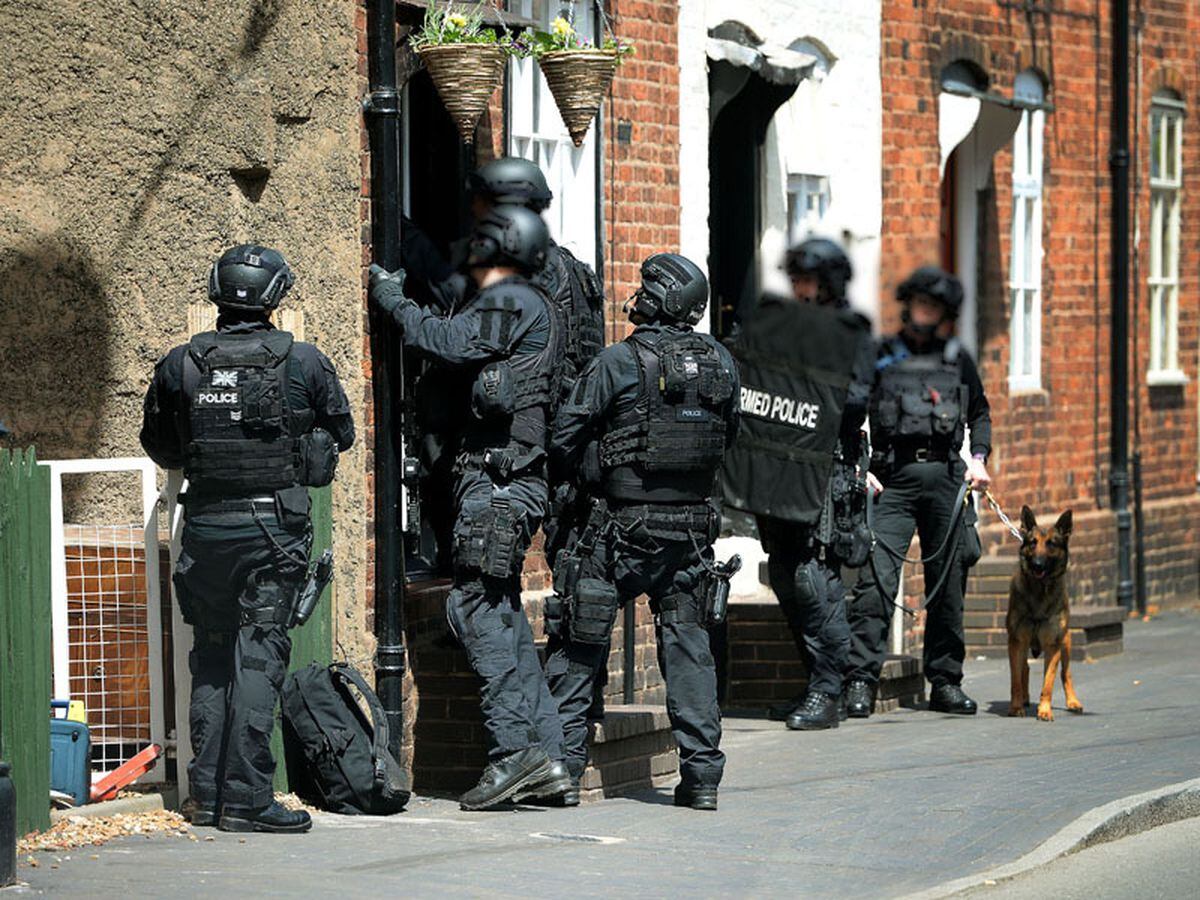 Armed police in Whitburn Street, Bridgnorth