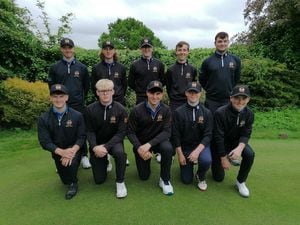 Shropshire & Herefordshire Golf Union Under-18s. Back Row L to R - Charlie Ashbrook, Jonjo Ashbrook, Toby Davies (C), Harry Matthews, George BarkerFront Row L to R - Marcus Wildblood, Curtis Ritchie, Jack Helme, Isaac Jones, Harry Goffin