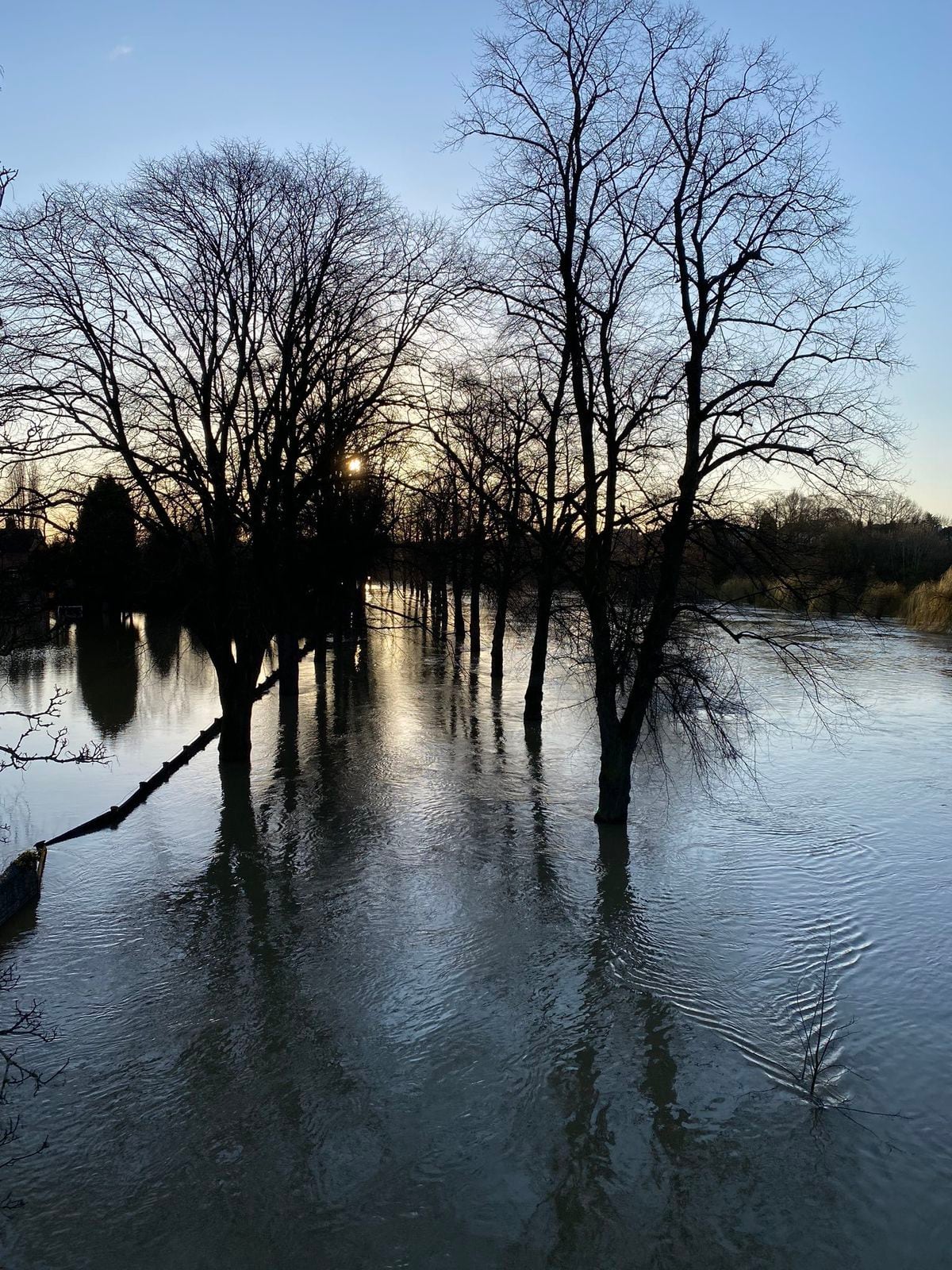 Flooding in Shrewsbury. Photo: Tim Atherton @wmastatherton