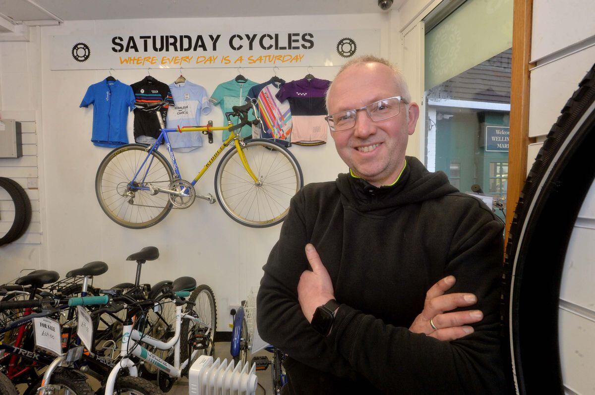 Pictured at Saturday Cycles is: Dave Taylor..