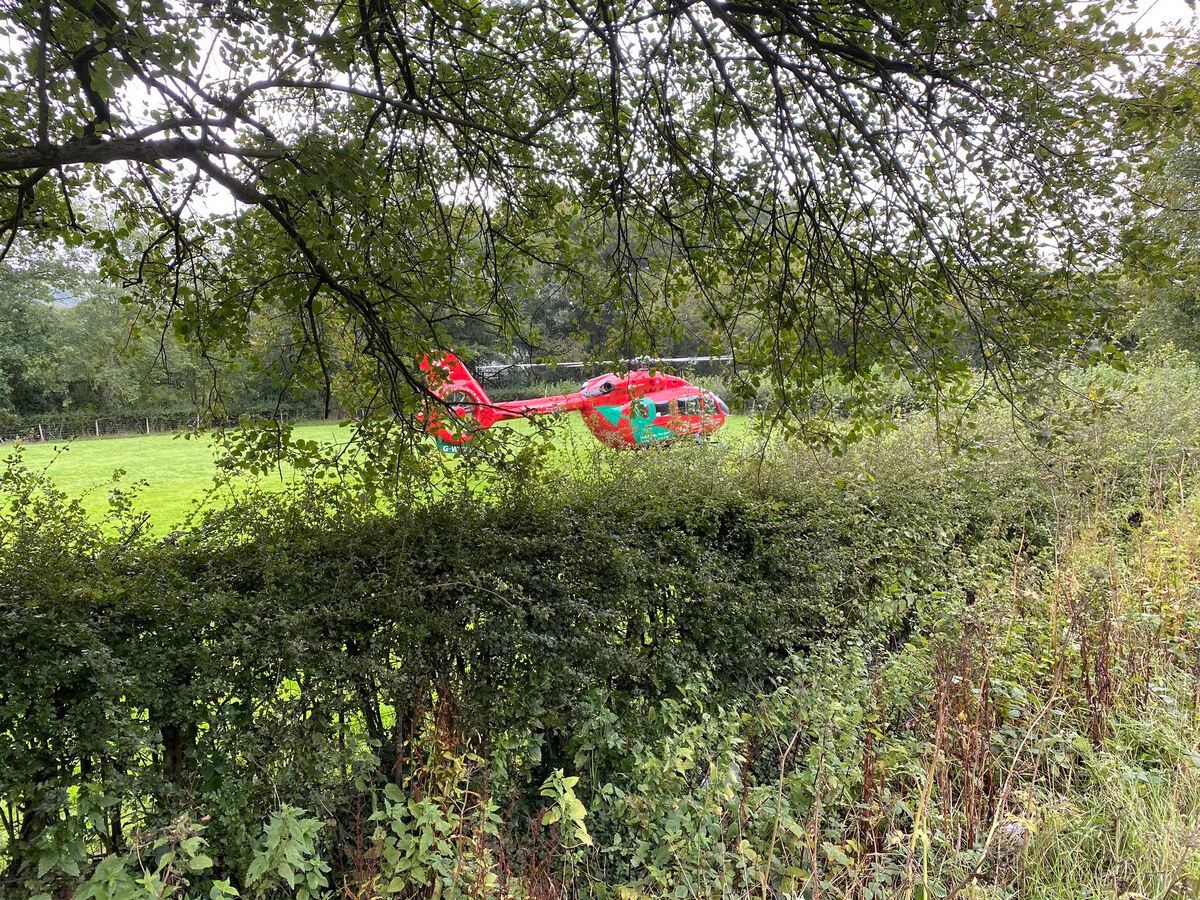An air ambulance at the scene. Picture  @ryszardsys1