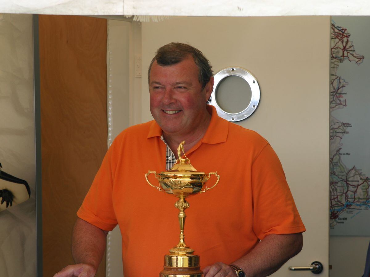 Roger Lewis with the Ryder Cup.