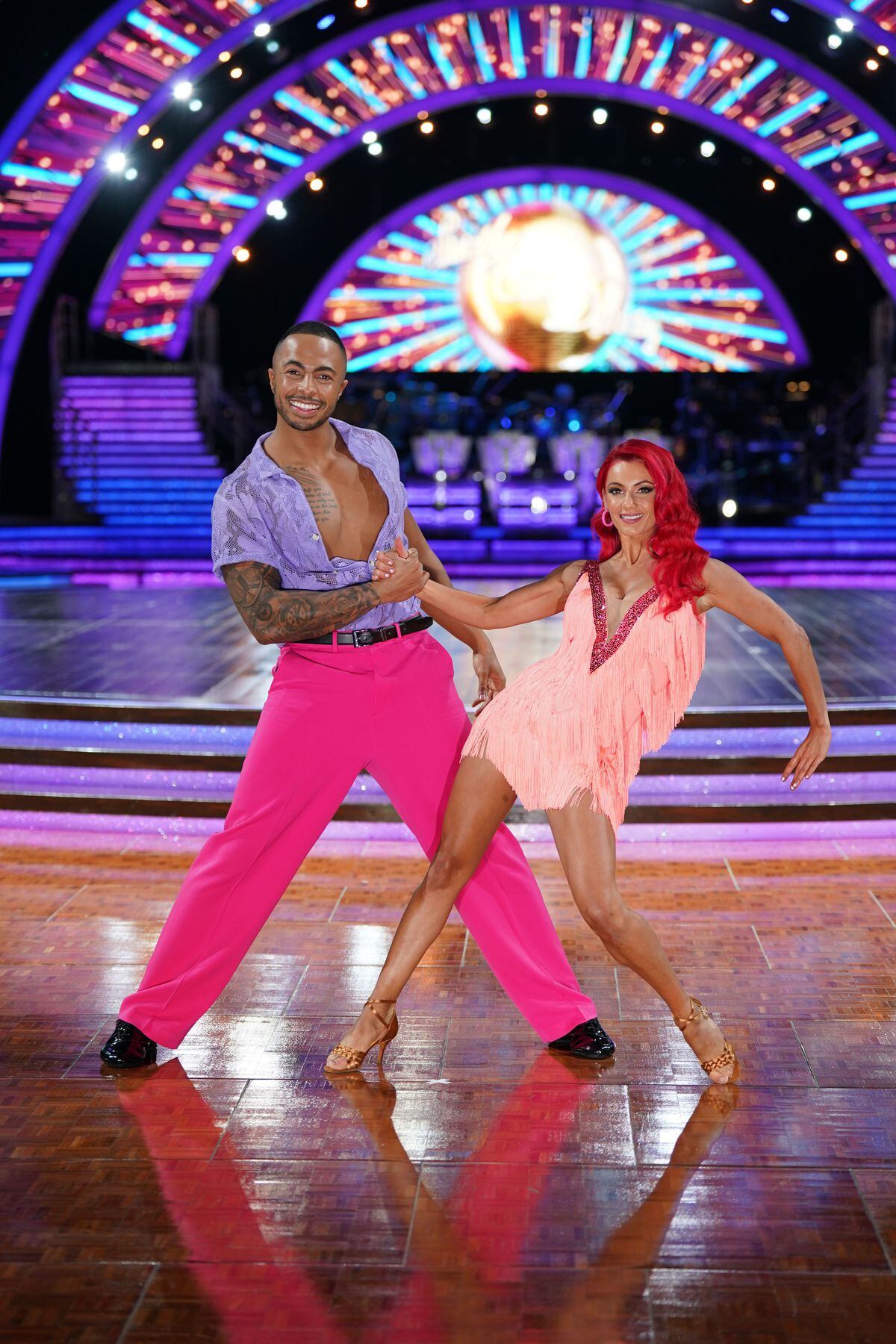 Tyler West and Dianne Buswell. Photo: Jacob King/PA Wire.            