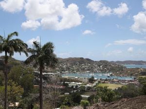 The view from the Parliament Building in St GeorgeÃ¢ÂÂs, in the Caribbean island of Grenada