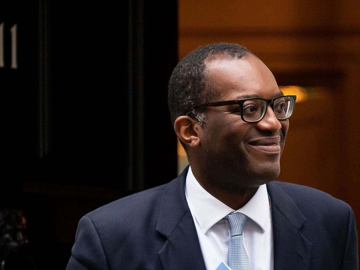 Chancellor of the Exchequer Kwasi Kwarteng leaves 11 Downing Street