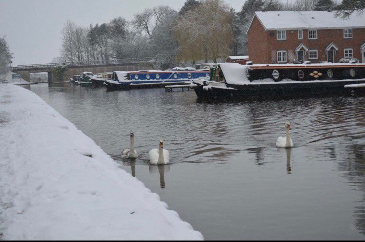 Becky Timmis sent us this picture of the snowy scenes in Market Drayton