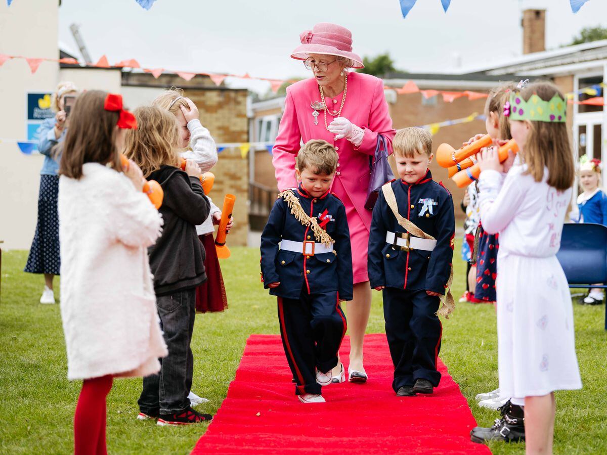 Ellesmere Primary School had a visit from 'the Queen'