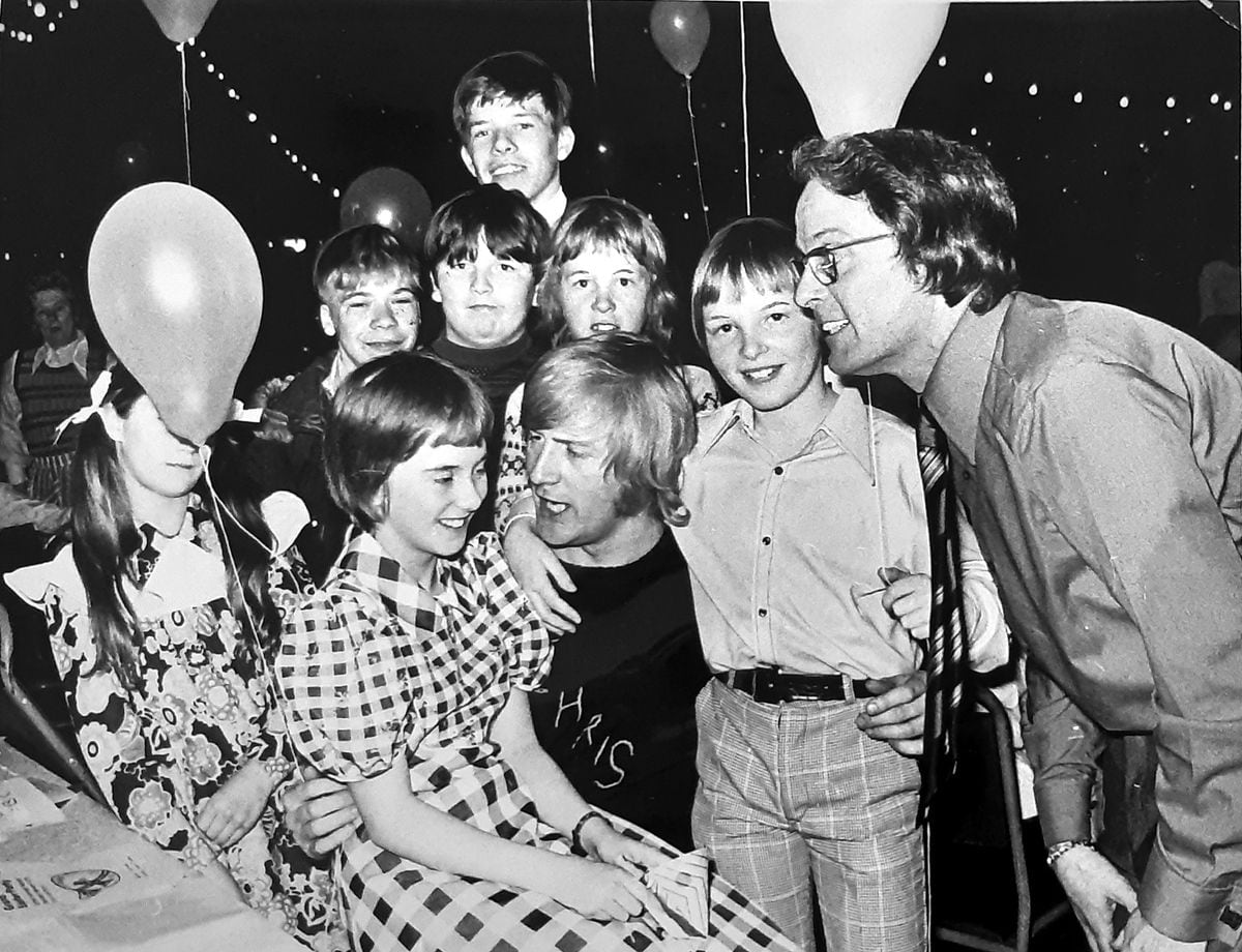 Chris at an Easter party for disabled children at Walsall Town Hall in April, 1975