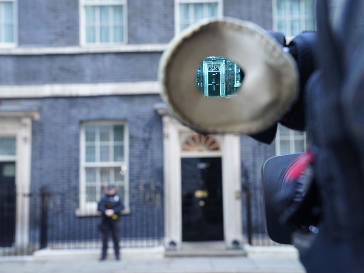 The door of the Prime Minister’s official residence in Downing Street