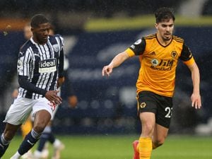 Ainsley Maitland-Niles of West Bromwich Albion and Vitinha of Wolverhampton Wanderers. (AMA)