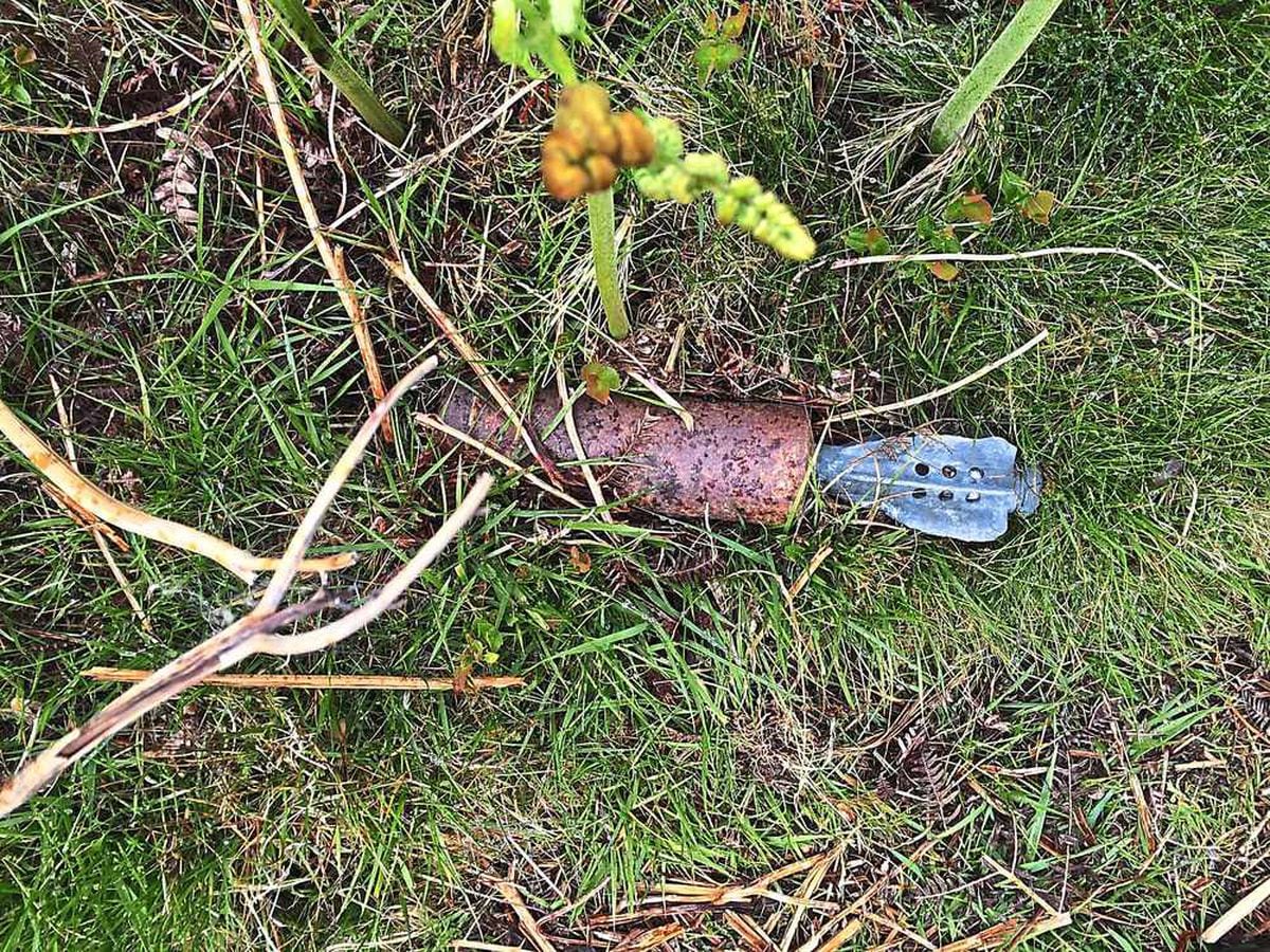 The unexploded device was spotted by the family