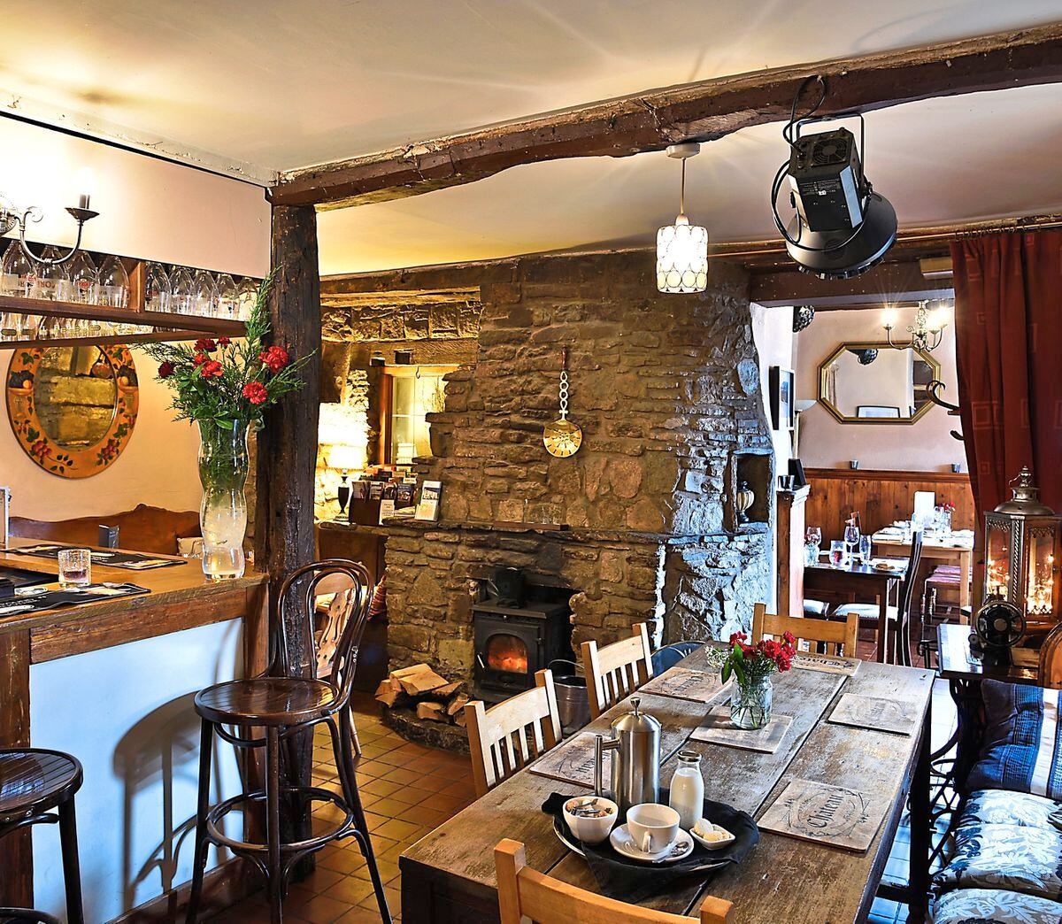 Olde worlde – inside is cosy and snug