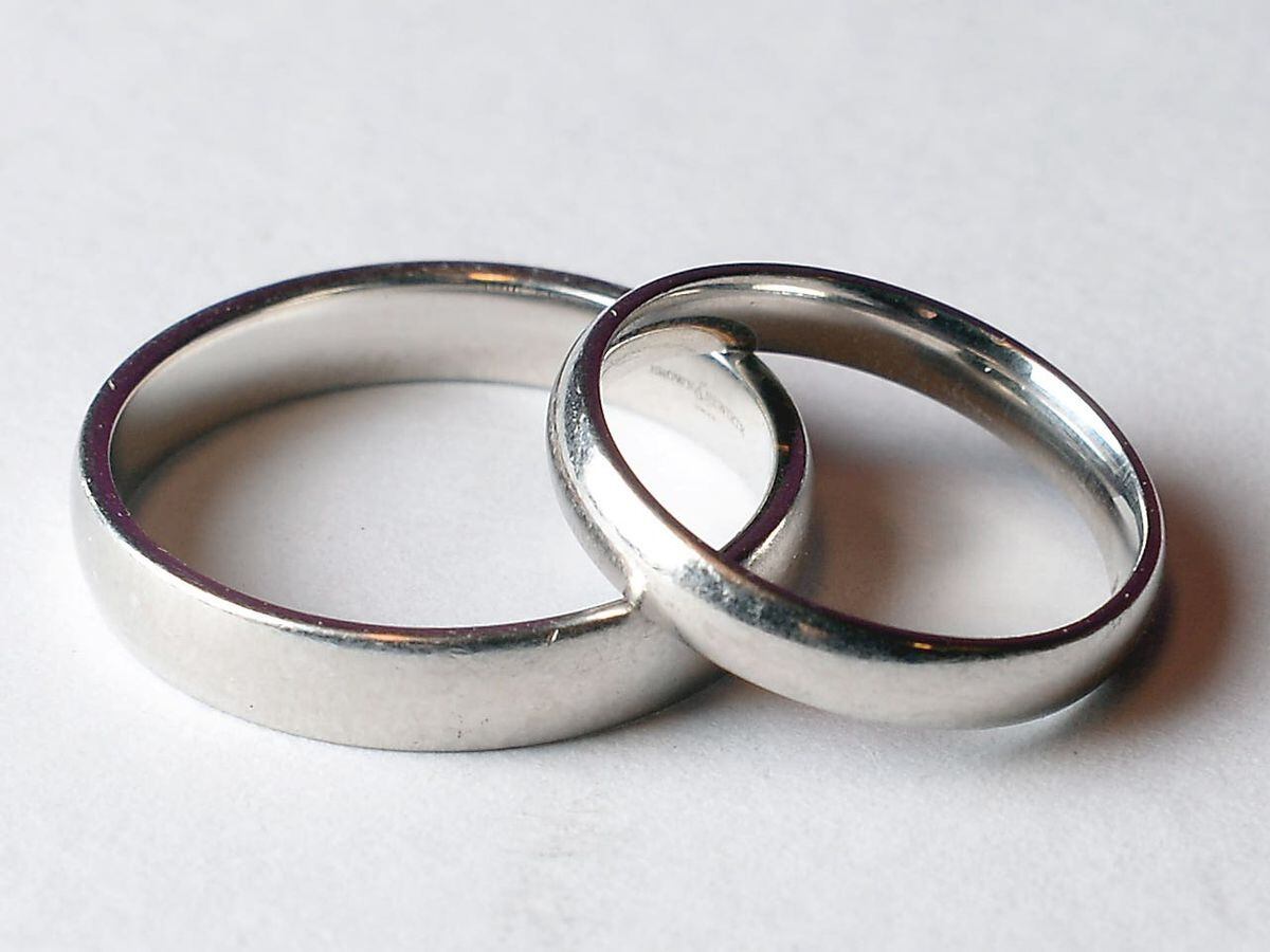 A pair of wedding rings. (Anthony Devlin/PA)