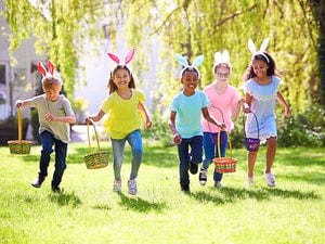 Children enjoying an Easter egg hunt