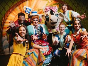 The cast of Jack and the Beanstalk at Theatre Severn