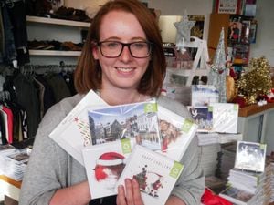 Assistant shop manager Hannah Ledsham with a selection of the cards