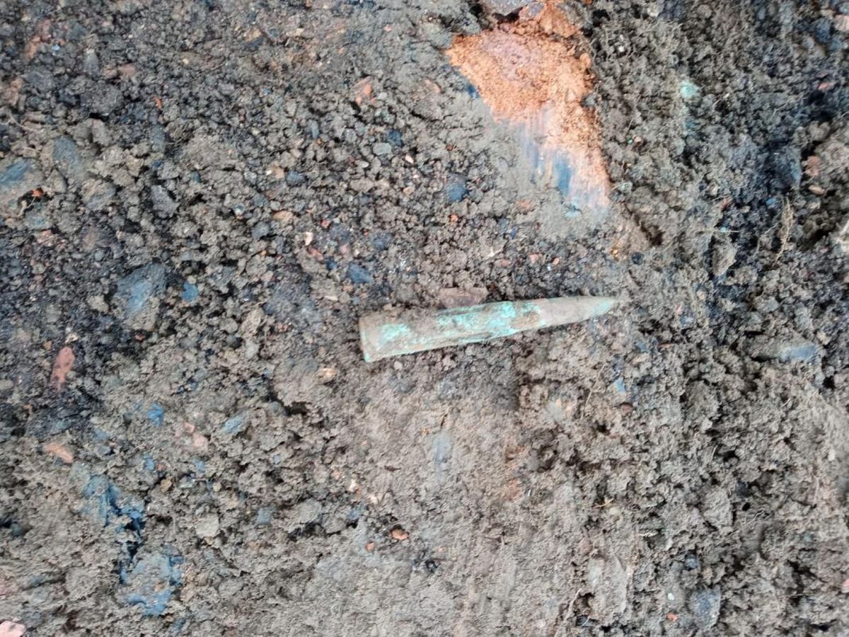  A spent .303 cartridge was found at Mile End. Photo: Wessex Archaeology