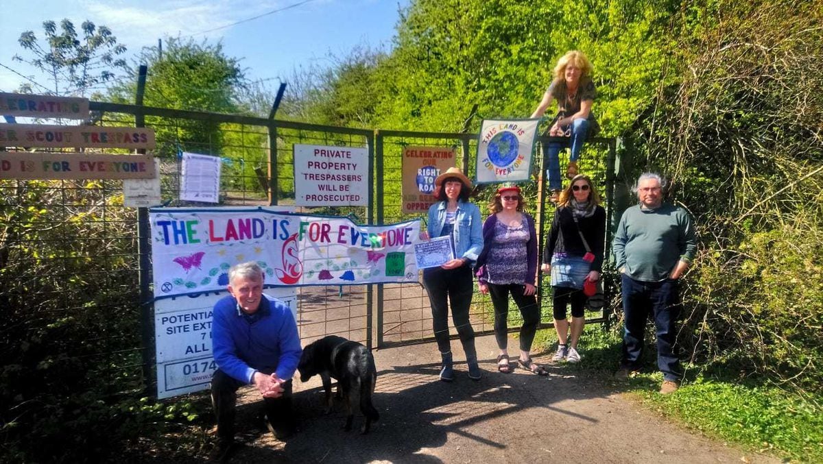 The trespass by members of Shropshire Extinction Rebellion