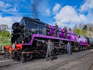 The Severn Valley Railway has painted a locomotive purple for the Jubilee