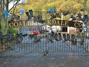Workers hung their boots on the gates of the foundry when it closed in 2017