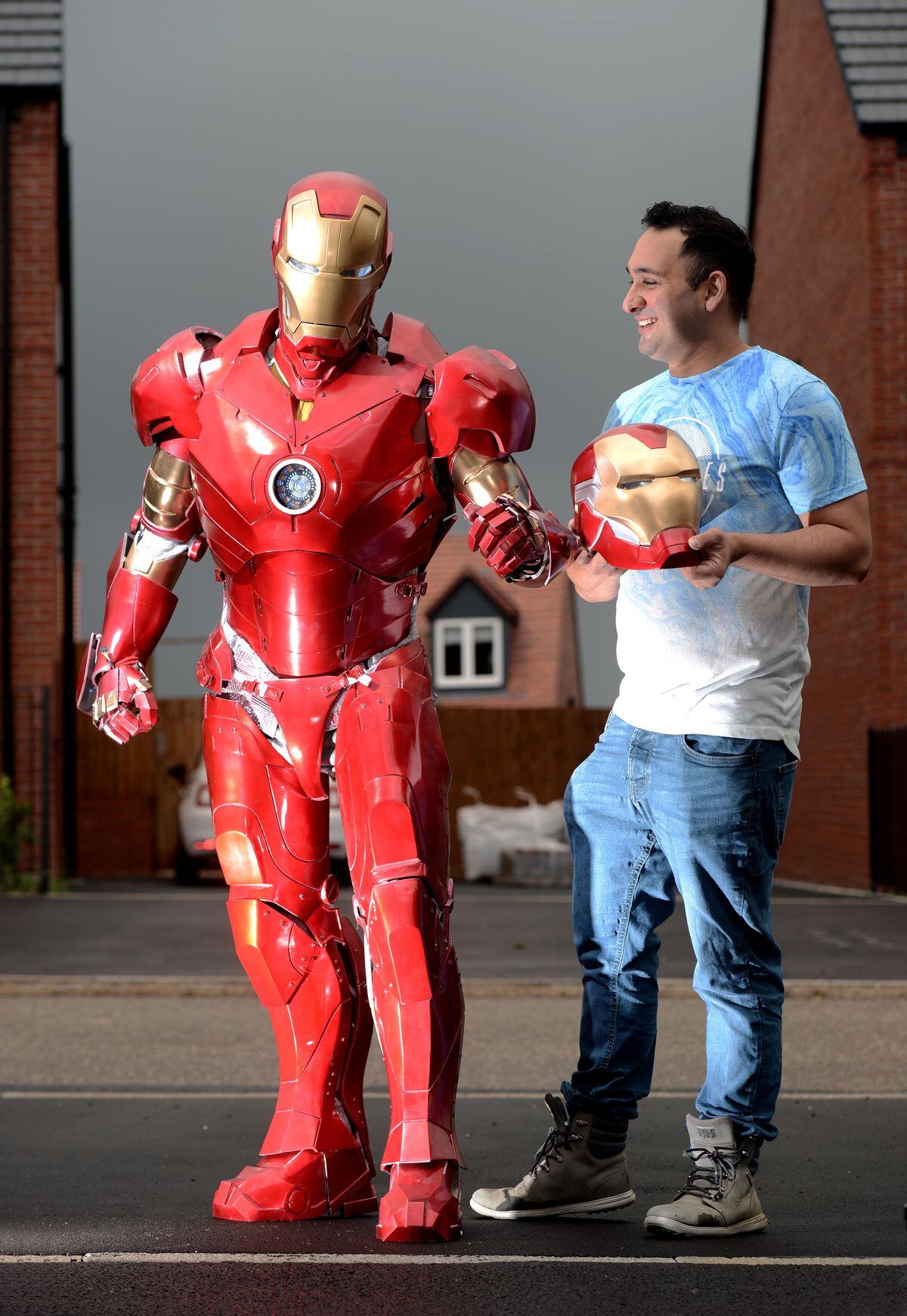 Adam Willoughby has 3D-printed an Iron Man suit. Wearing it is Jay Hinks