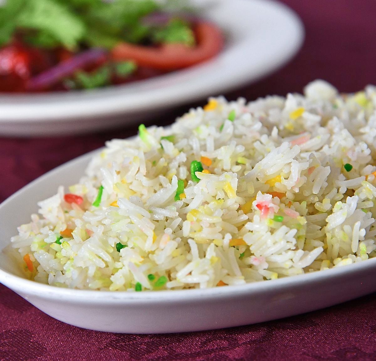 A side dish of pilau rice