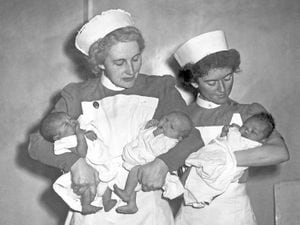The first babies born into the NHS system, pictured on July 5 1948