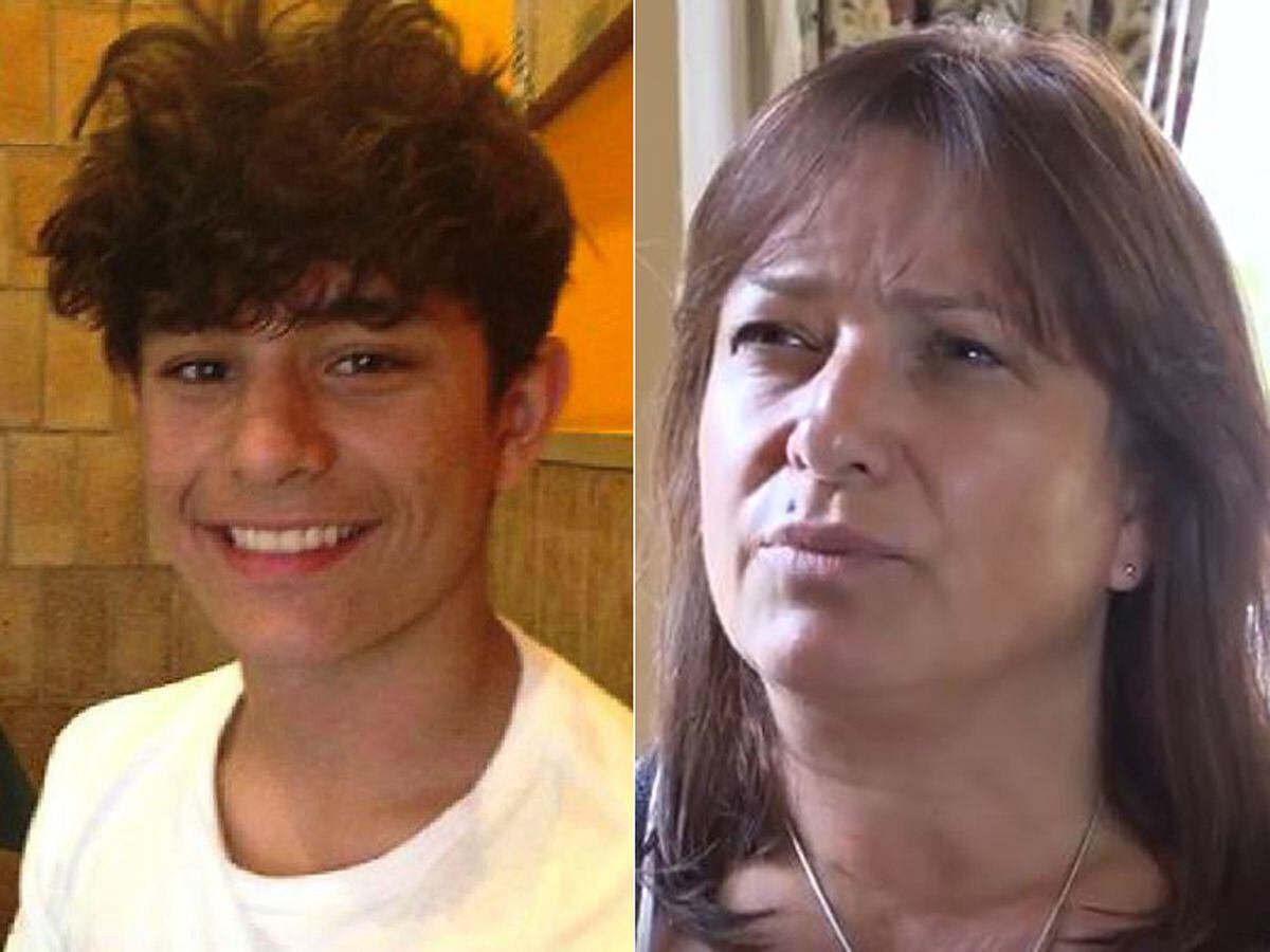 Felix Alexander, 17, killed himself after cyber-bullying. Right; Felix's mother Lucy.,