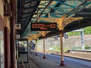 Wellington Station was silent on Monday morning as services were cancelled. 