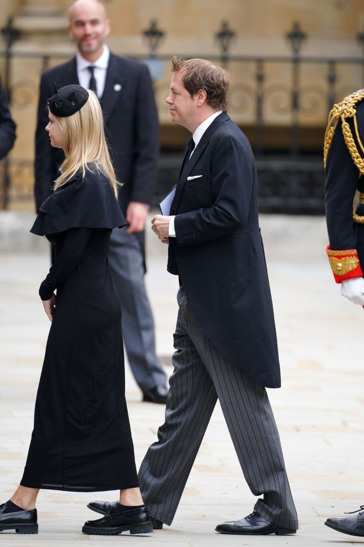 Daughter of the Queen Consort, Laura Parker Bowles also wore one of the hats to the funeral on Monday