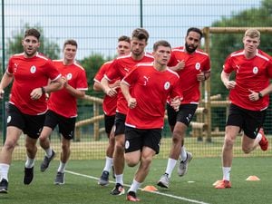 Some of AFC Telford united players at preseason Training