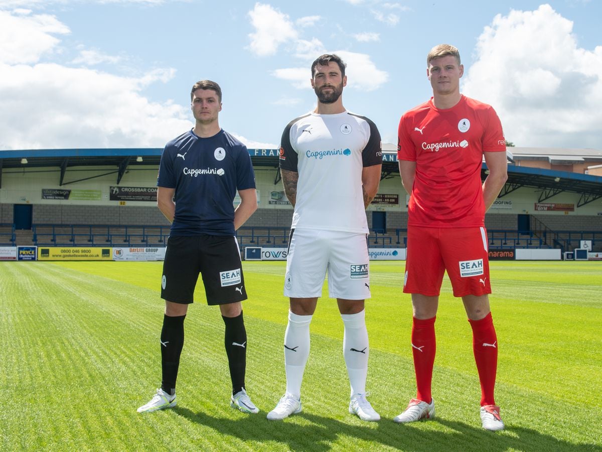 AFC Telford United have unveiled their new Puma home, away and third kits for the upcoming 2022/23 season. Pic: Kieren Griffin