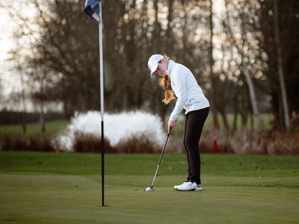 SHREWS COPYRIGHT SHROPSHIRE STAR JAMIE RICKETTS 26/01/2022 - Sport Feature on 15 year old Isla McDonald-O'Briend from Shrewsbury who has been named in the national girls under 18's squad for England Golf..