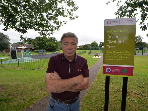 Andrew Eade at Queen Elizabeth II Park, Church Aston, which has suffered from anti-social behaviour 