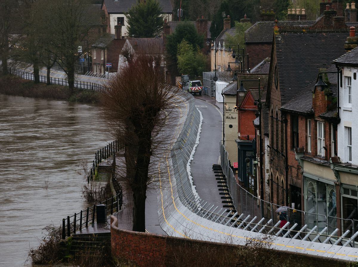 Flood barriers at Ironbridge 