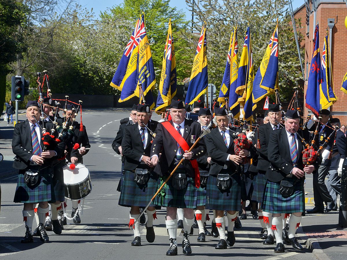 The Market Drayton Royal British Legion branch at the annual community parade
