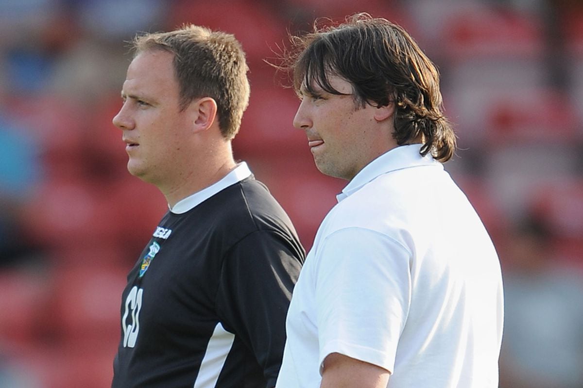 The New Saints director of football Craig Harrison (right) and Carl Darlington (left)