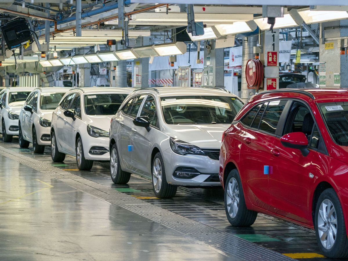 The Astra assembly line at Vauxhall’s Ellesmere Port plant