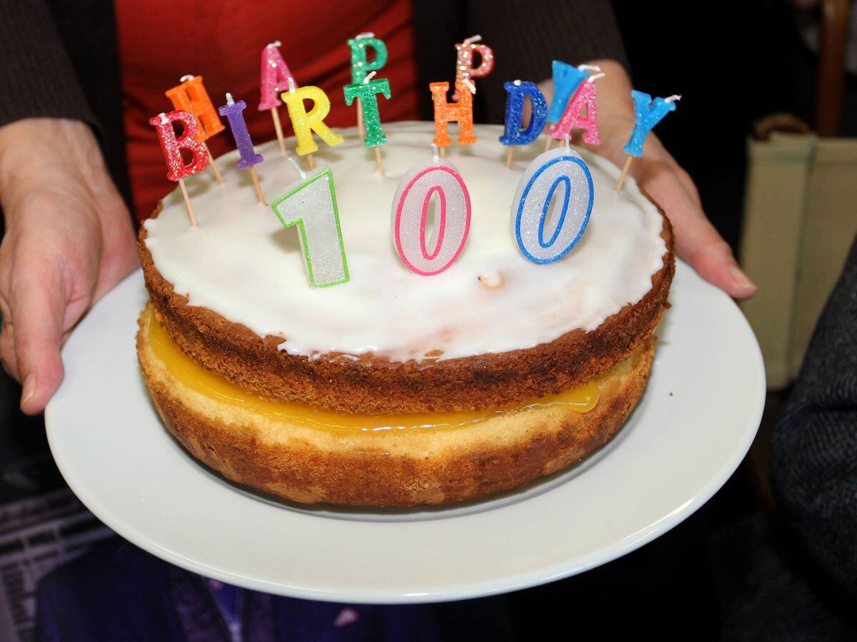 A birthday cake celebration 100 years