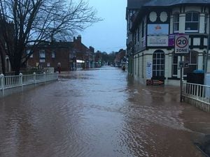Tenbury Wells town centre flooding. 