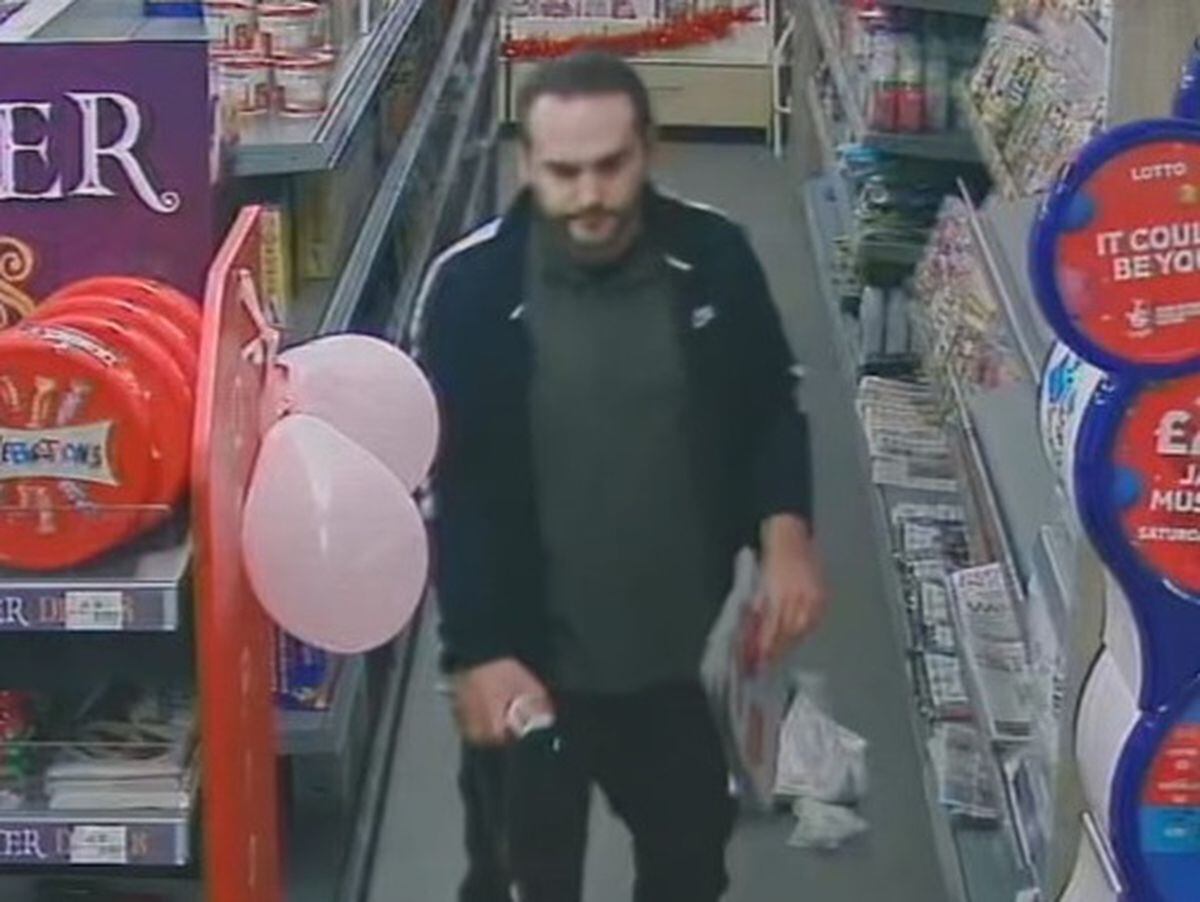 Police have released this CCTV image of a man they want to speak to